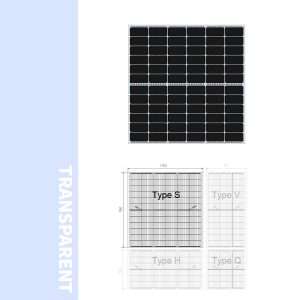 INVITAIC 265W Transparent BIPV Module S Type