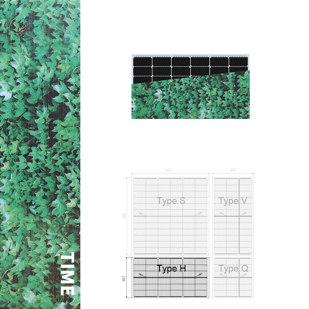 INVITAIC TIME 110w BIPV module Green Leaf pattern