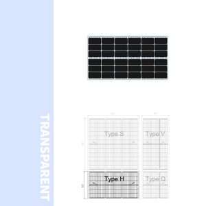 INVITAIC 130W Transparent BIPV Module H Type