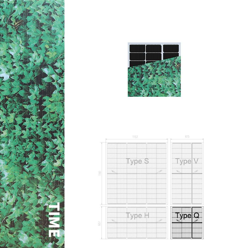 INVITAIC TIME 55w BIPV module Green Leaf pattern