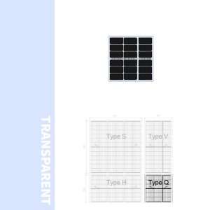 INVITAIC 65W Transparent BIPV Module Q Type