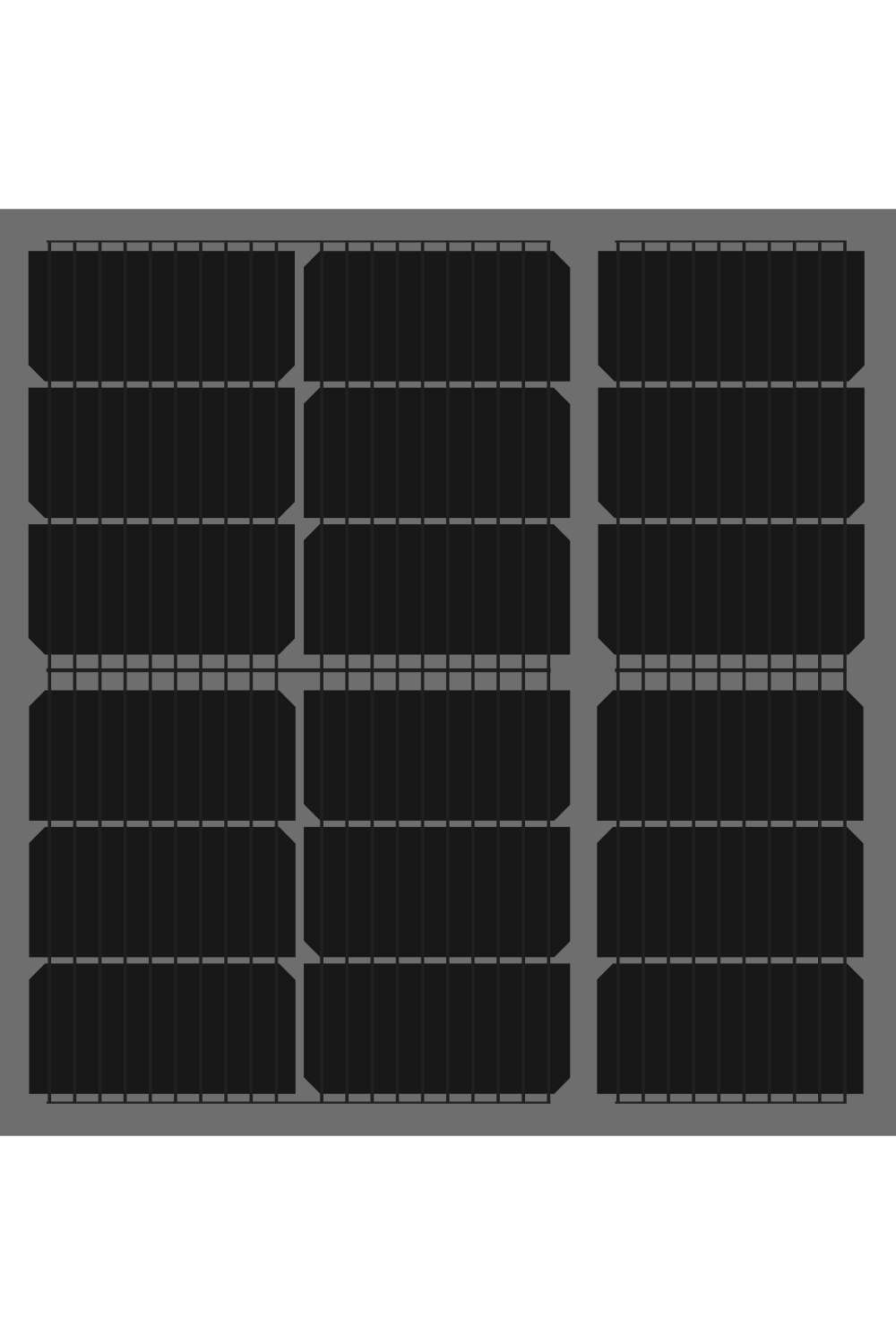 ultrablack frameless BIPV panel 65w