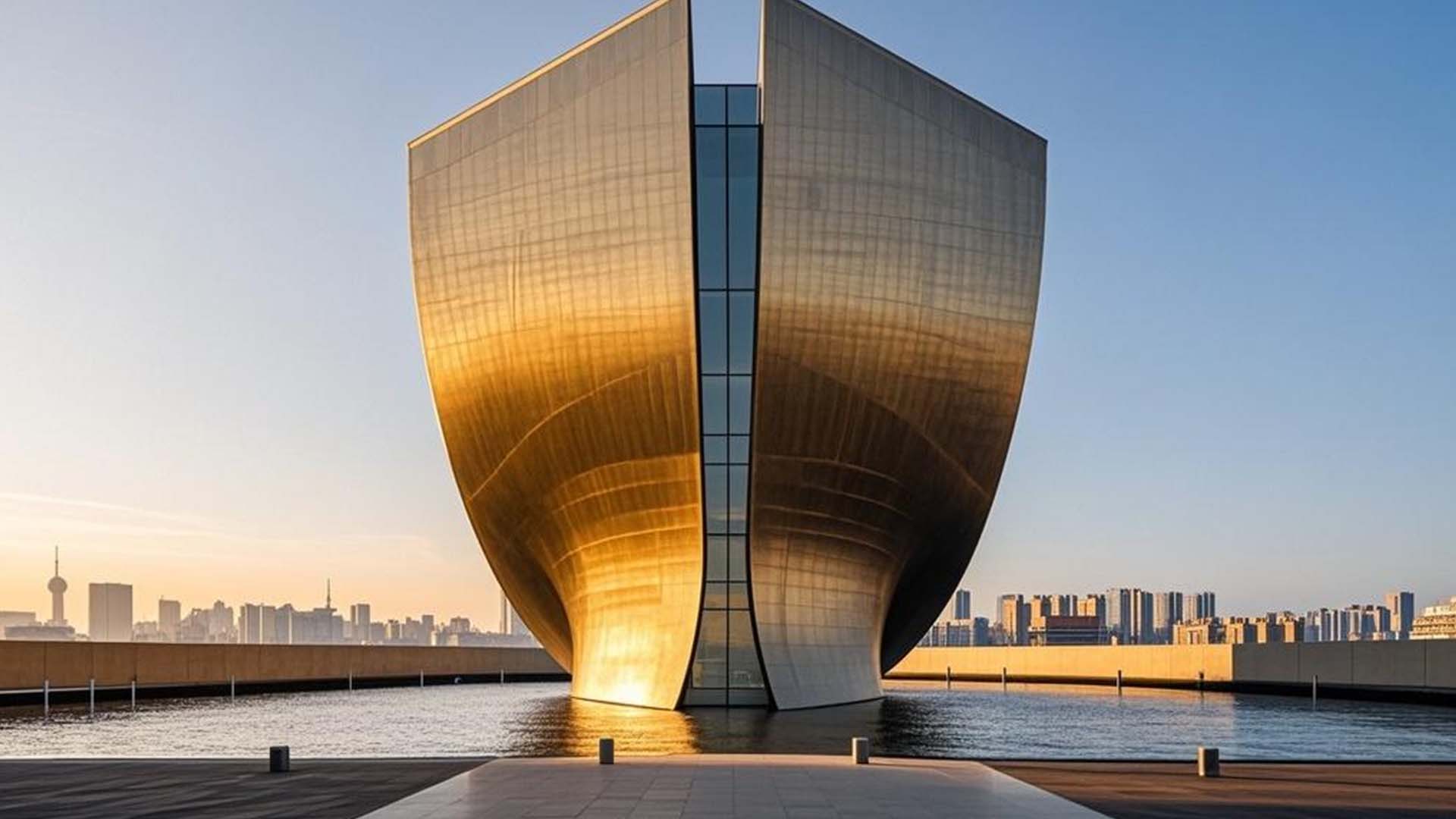 BIPV solar panels integrated into skyscraper